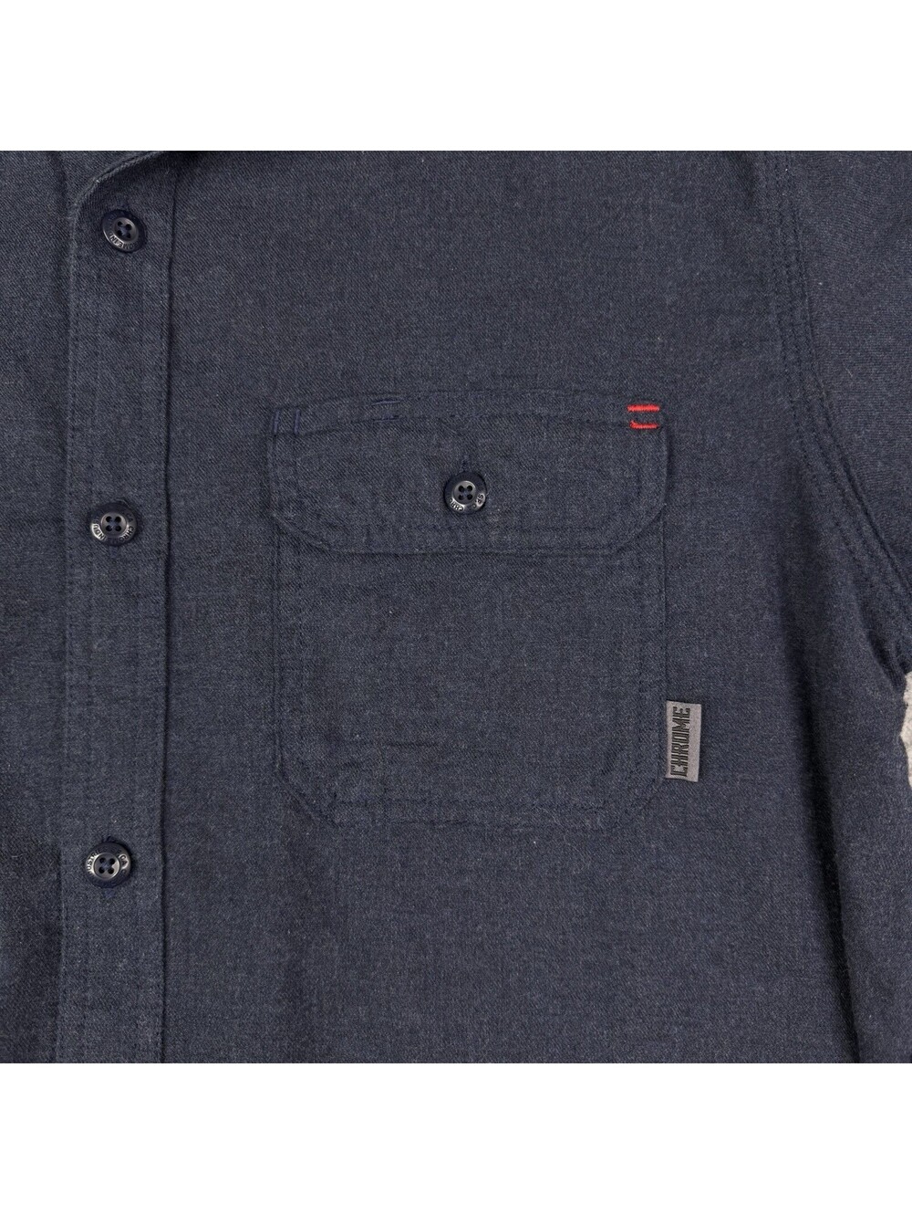 Chrome Industries Long Sleeve Shirt Mens XL Blue Flannel Lightweight Button Up - Picture 9 of 12